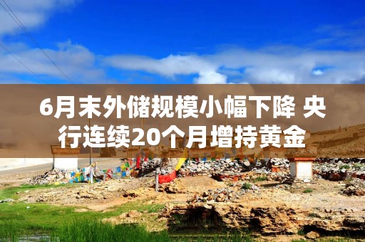6月末外储规模小幅下降 央行连续20个月增持黄金