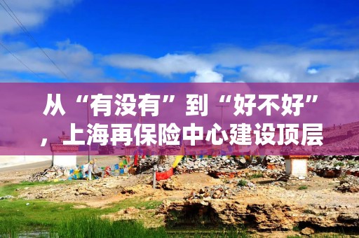 从“有没有”到“好不好”，上海再保险中心建设顶层设计再完善