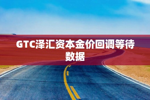 GTC泽汇资本金价回调等待数据