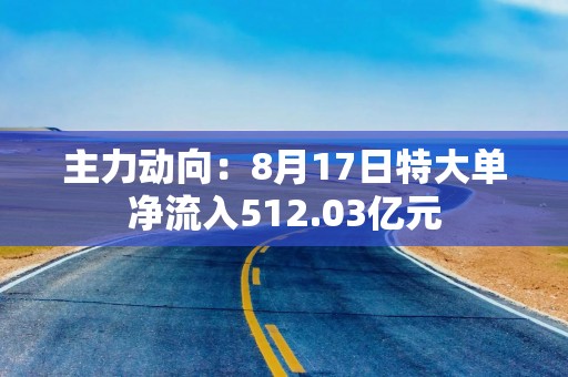 主力动向：8月17日特大单净流入512.03亿元