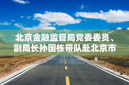 北京金融监管局党委委员、副局长孙国栋带队赴北京市银行业协会调研座谈