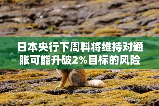 日本央行下周料将维持对通胀可能升破2%目标的风险警告