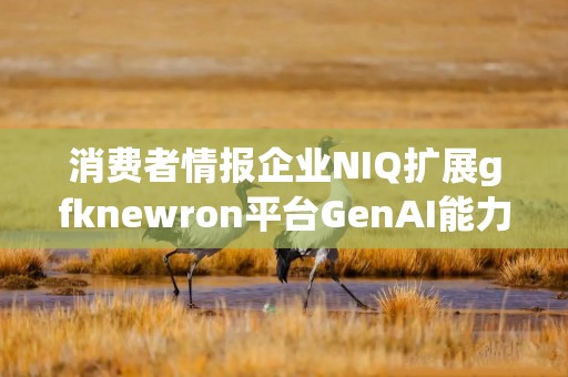 消费者情报企业NIQ扩展gfknewron平台GenAI能力，加速数据洞察转化为决策