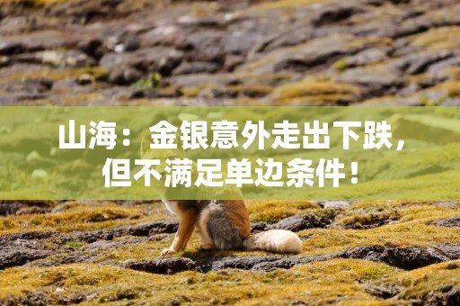 山海：金银意外走出下跌，但不满足单边条件！