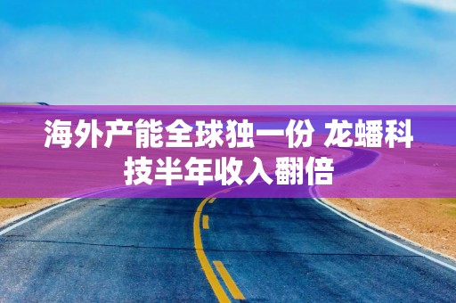 海外产能全球独一份 龙蟠科技半年收入翻倍