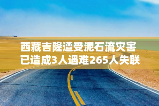 西藏吉隆遭受泥石流灾害 已造成3人遇难265人失联