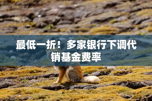 最低一折！多家银行下调代销基金费率