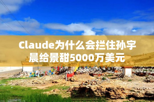 Claude为什么会拦住孙宇晨给景甜5000万美元