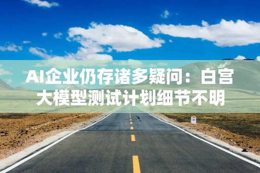 AI企业仍存诸多疑问：白宫大模型测试计划细节不明