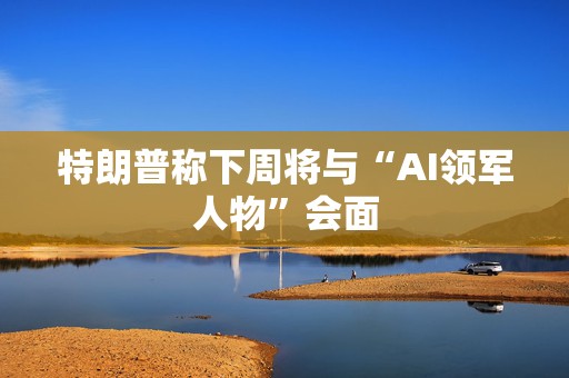 特朗普称下周将与“AI领军人物”会面
