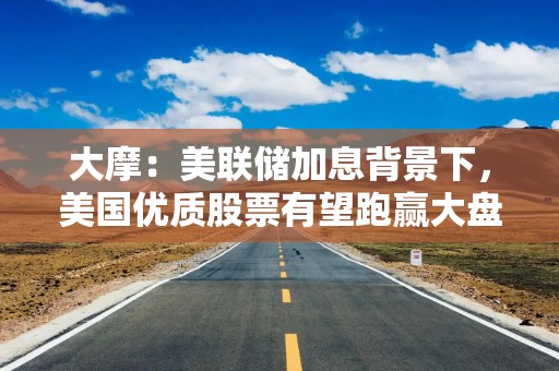 大摩：美联储加息背景下，美国优质股票有望跑赢大盘
