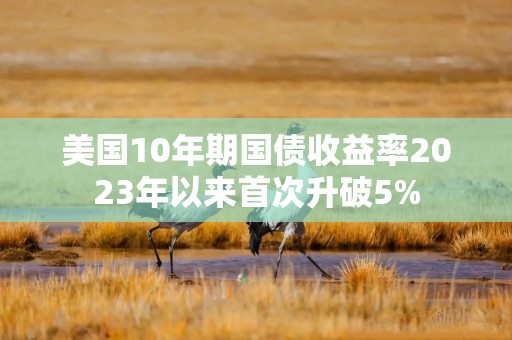 美国10年期国债收益率2023年以来首次升破5%
