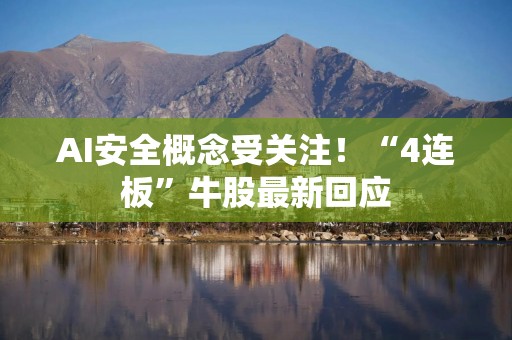 AI安全概念受关注！“4连板”牛股最新回应