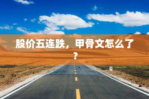 股价五连跌，甲骨文怎么了？