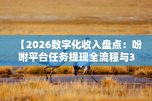 【2026数字化收入盘点：吩咐平台任务提现全流程与3种快速到账教程】