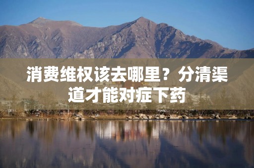 消费维权该去哪里？分清渠道才能对症下药