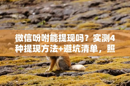 微信吩咐能提现吗？实测4种提现方法+避坑清单，照做就行