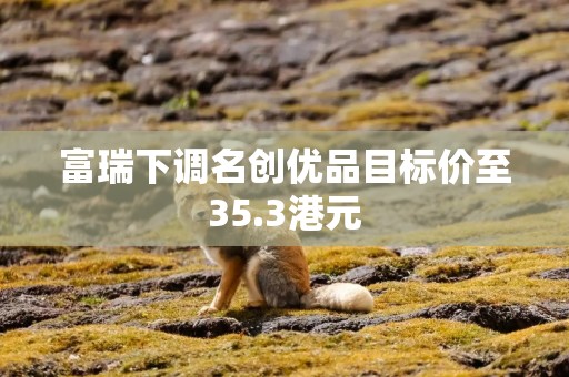 富瑞下调名创优品目标价至35.3港元