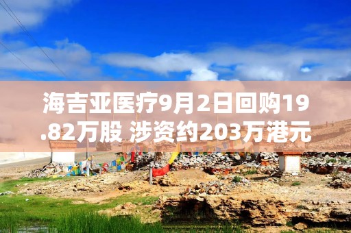 海吉亚医疗9月2日回购19.82万股 涉资约203万港元