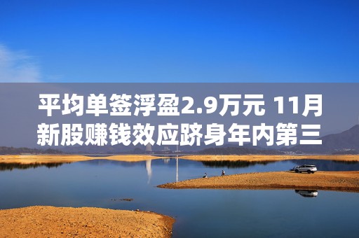 平均单签浮盈2.9万元 11月新股赚钱效应跻身年内第三
