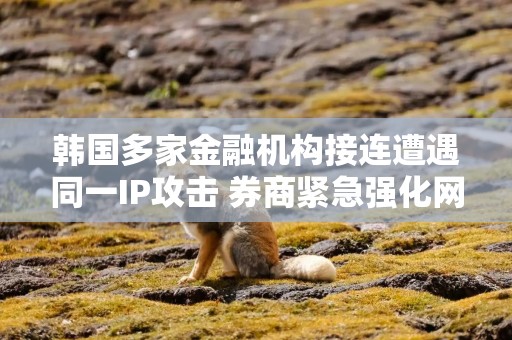 韩国多家金融机构接连遭遇同一IP攻击 券商紧急强化网络防御