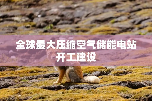 全球最大压缩空气储能电站开工建设