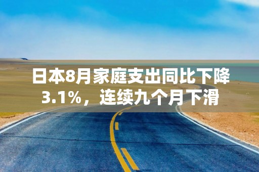 日本8月家庭支出同比下降3.1%，连续九个月下滑