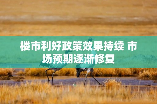 楼市利好政策效果持续 市场预期逐渐修复