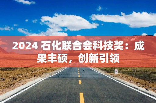 2024 石化联合会科技奖：成果丰硕，创新引领