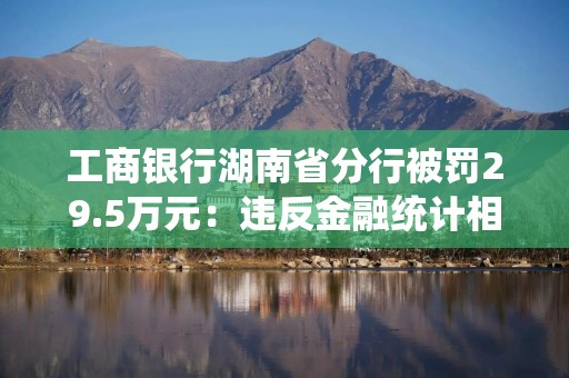 工商银行湖南省分行被罚29.5万元：违反金融统计相关规定