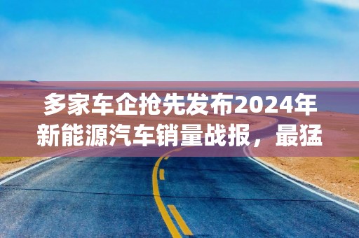 多家车企抢先发布2024年新能源汽车销量战报，最猛增长超232%！新能车ETF(515700)近半年累计涨幅居可比基金首位