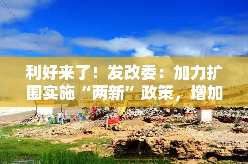 利好来了！发改委：加力扩围实施“两新”政策，增加发行超长期特别国债