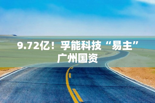 9.72亿！孚能科技“易主”广州国资