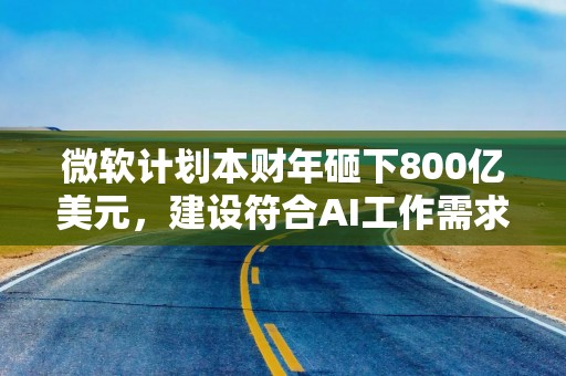 微软计划本财年砸下800亿美元，建设符合AI工作需求的数据中心