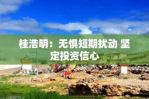 桂浩明：无惧短期扰动 坚定投资信心
