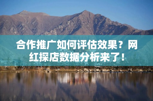 合作推广如何评估效果？网红探店数据分析来了！