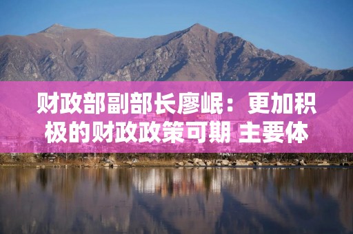 财政部副部长廖岷：更加积极的财政政策可期 主要体现在力度、效率、时机三个方面