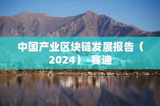 中国产业区块链发展报告（2024）-赛迪