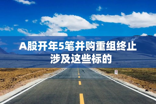 A股开年5笔并购重组终止  涉及这些标的