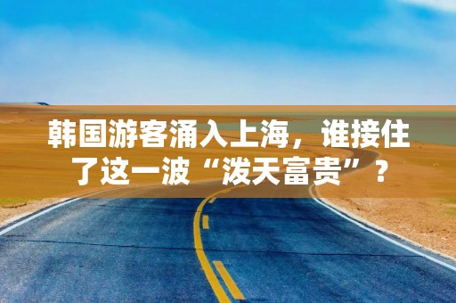 韩国游客涌入上海，谁接住了这一波“泼天富贵”？