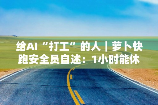 给AI“打工”的人｜萝卜快跑安全员自述：1小时能休息10分钟，闭眼超过三秒会发出警报