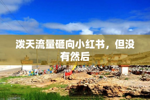 泼天流量砸向小红书，但没有然后