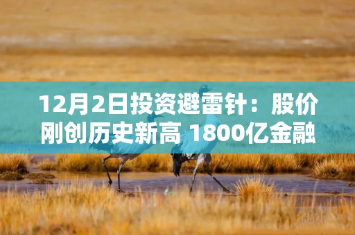 12月2日投资避雷针：股价刚创历史新高 1800亿金融科技龙头遭第二大股东减持