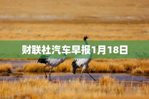 财联社汽车早报1月18日