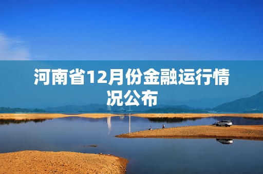 河南省12月份金融运行情况公布