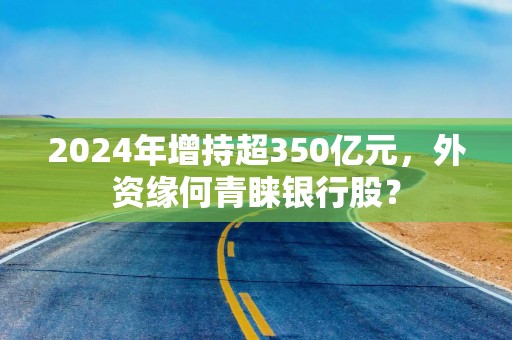 2024年增持超350亿元，外资缘何青睐银行股？
