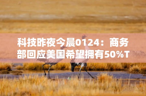 科技昨夜今晨0124：商务部回应美国希望拥有50%TikTok股份