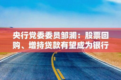 央行党委委员邹澜：股票回购、增持贷款有望成为银行业新业务增长点｜快讯