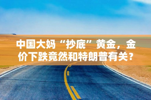 中国大妈“抄底”黄金，金价下跌竟然和特朗普有关？