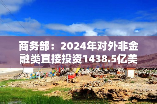 商务部：2024年对外非金融类直接投资1438.5亿美元，较上年增长10.5%